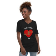 LIFE LOVES ME unisex v-neck t-shirt